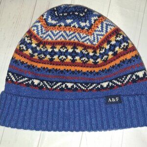 Cozy Winter Knit Beanie – Fair Isle Pattern, Unisex, Abercrombie & Fitch, Men’s